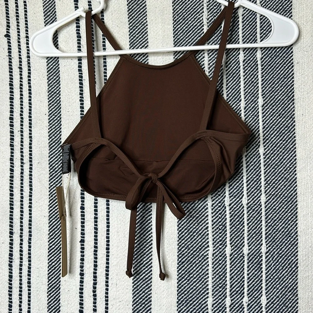 NWT Skims Recycled Swim High Neck Top